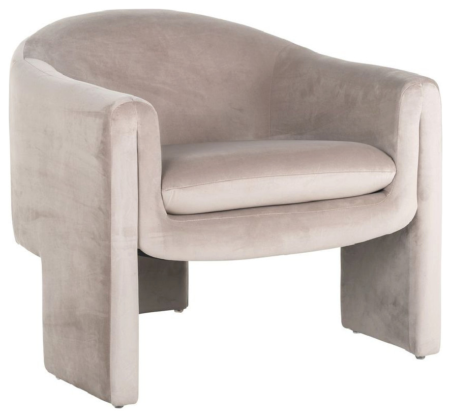 Modern Velvet Accent Armchair  OROA Charmaine   Midcentury   Armchairs And Accent Chairs   by Oroa   Distinctive Furniture  Houzz