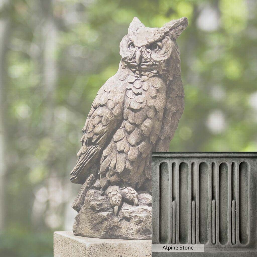 Campania International Large Horned Owl Statue