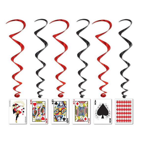 Beistle 57829 Playing Card Whirls  prtd 2 sides w/...