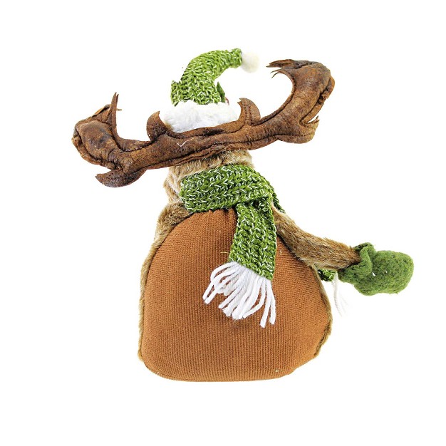 Christmas Merry Christmas Moose One Plus Christmas Moose 11 5 Inches Sitter Antlers Ex29256 Polyester Brown