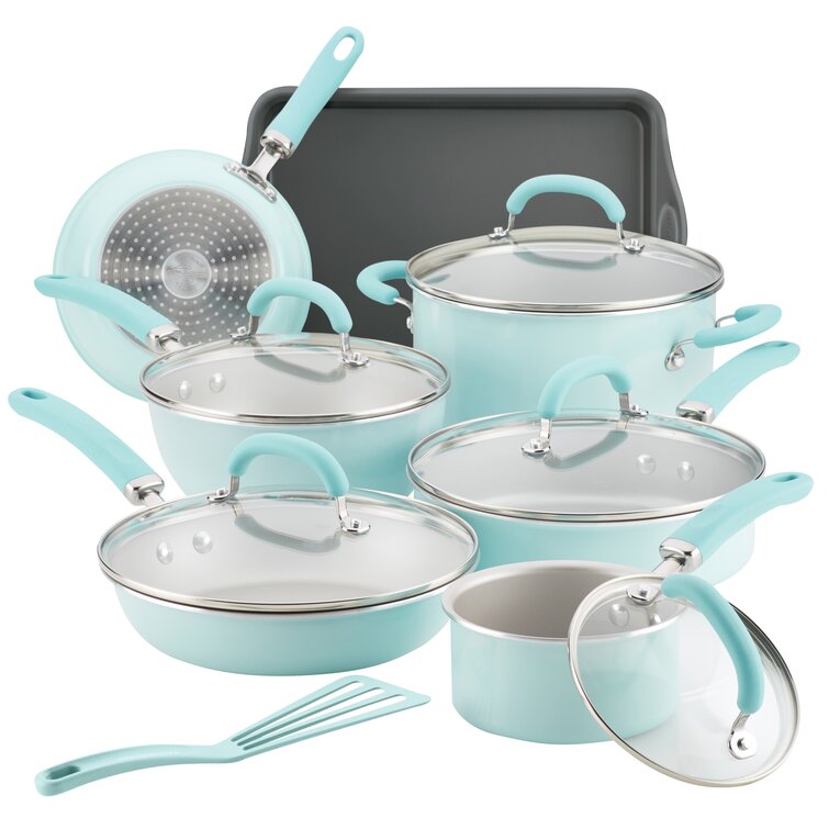 Rachael Ray Create Delicious Aluminum Nonstick Cookware Set, 13-Piece