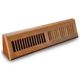 T.A. Industries 18 in. Wood Oak Baseboard Dark Finished Diffuser H168OBDF18