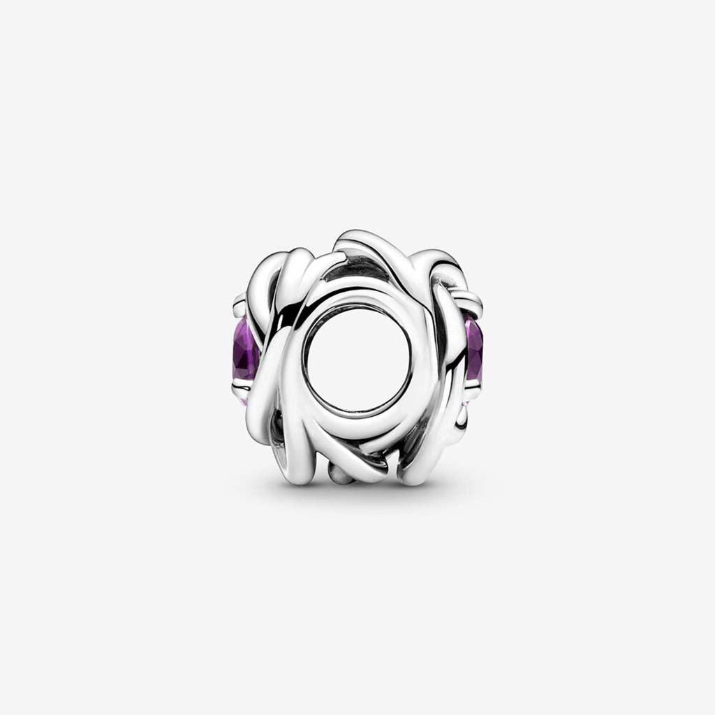 PANDORA  February Purple Eternity Circle Charm