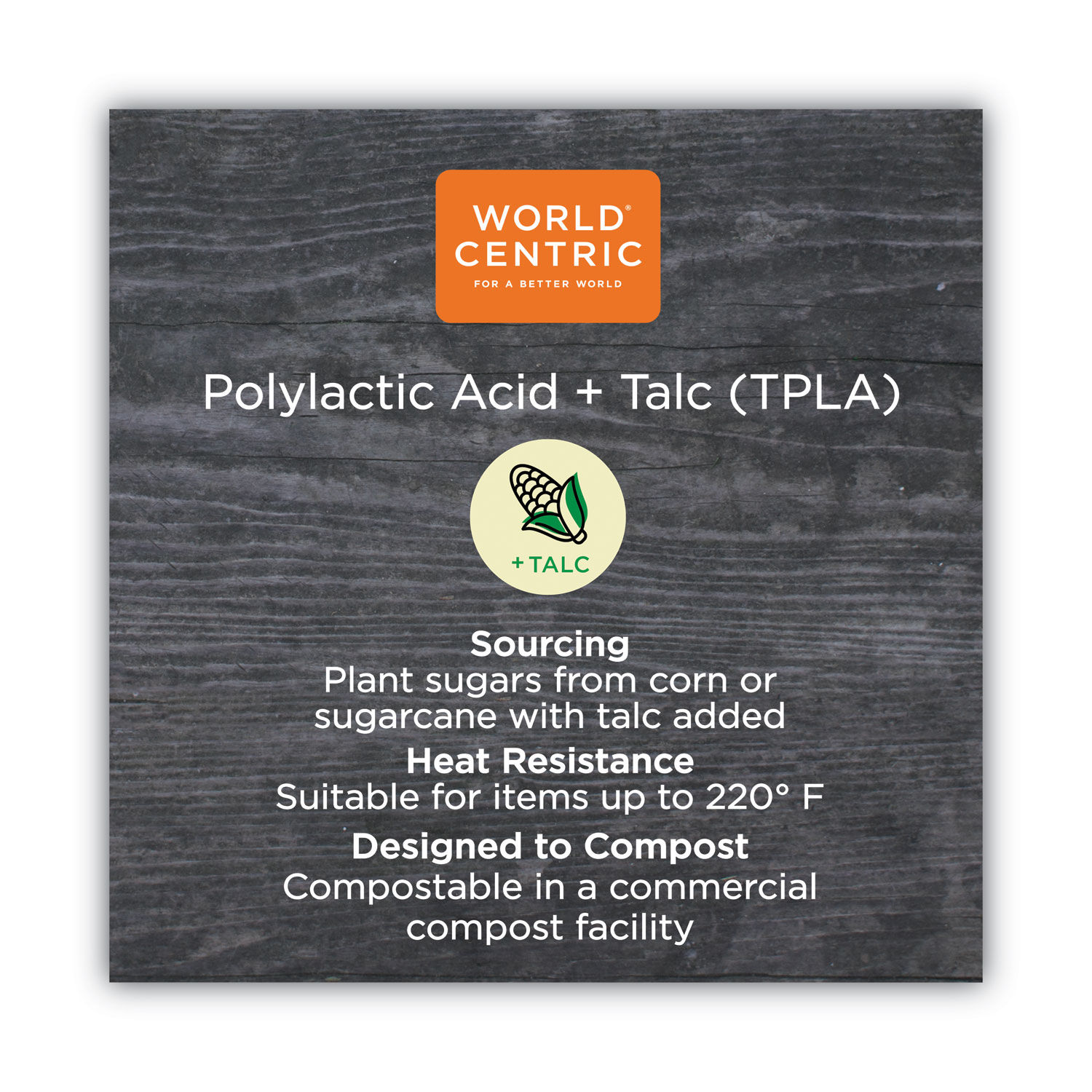 TPLA Compostable Cutlery by World Centricandreg; WORKNPSI