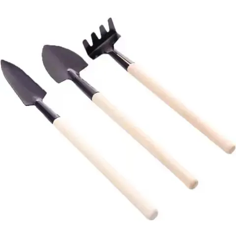 Gardening 3 piece Growing vegetables Planting flowers Fleshy tools Small spatula small rake potting supplies