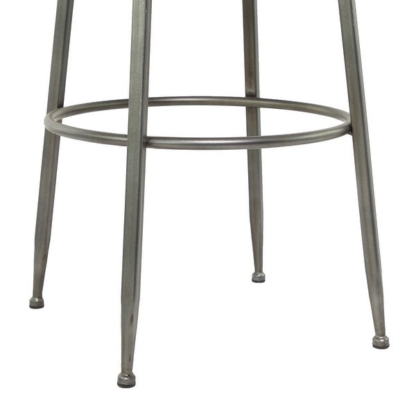 Grey Metal Industrial Counter Stool - 16 x 16 x 30