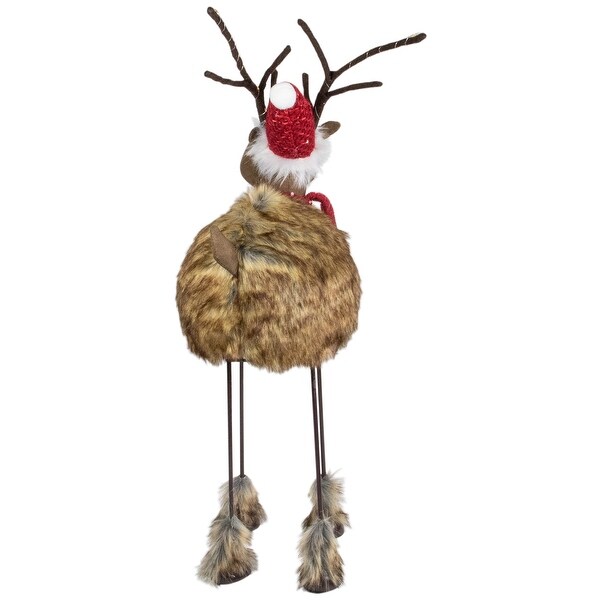 LED Lighted Faux Fur Reindeer Christmas Figure