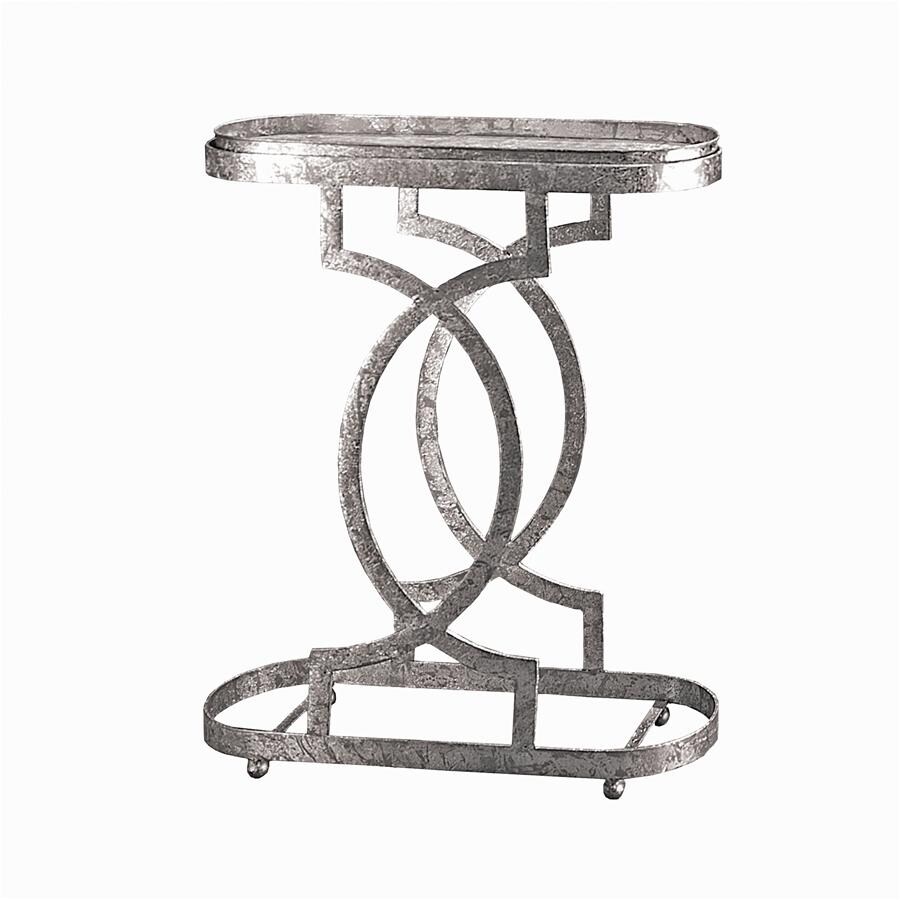 Design Toscano Art Deco Petite Caddie Side Table   Silver