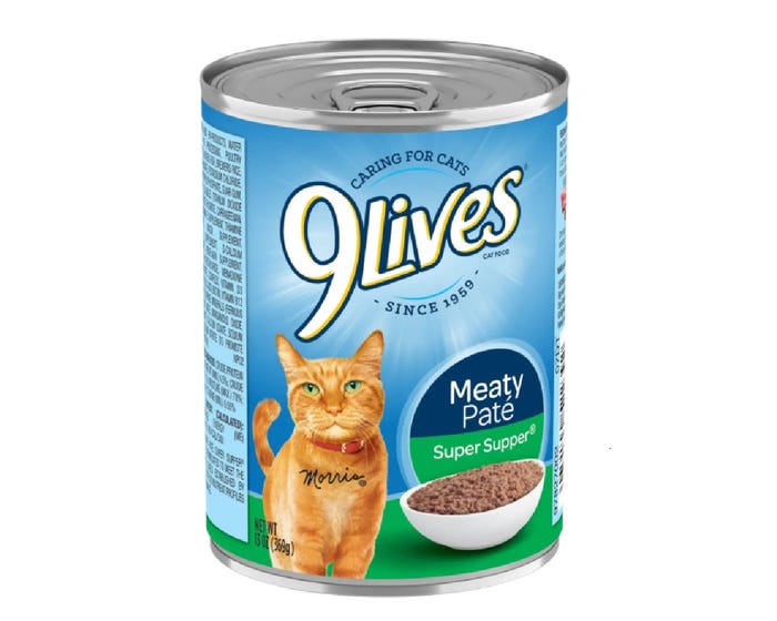 9Lives® Meaty Paté Super Supper Wet Canned Cat Food， 13 oz. Can