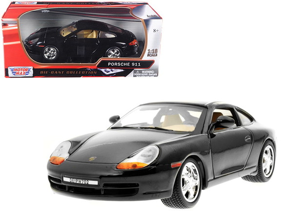 Motormax Porsche Carrera 911 Black 1/18 Diecast Mo...