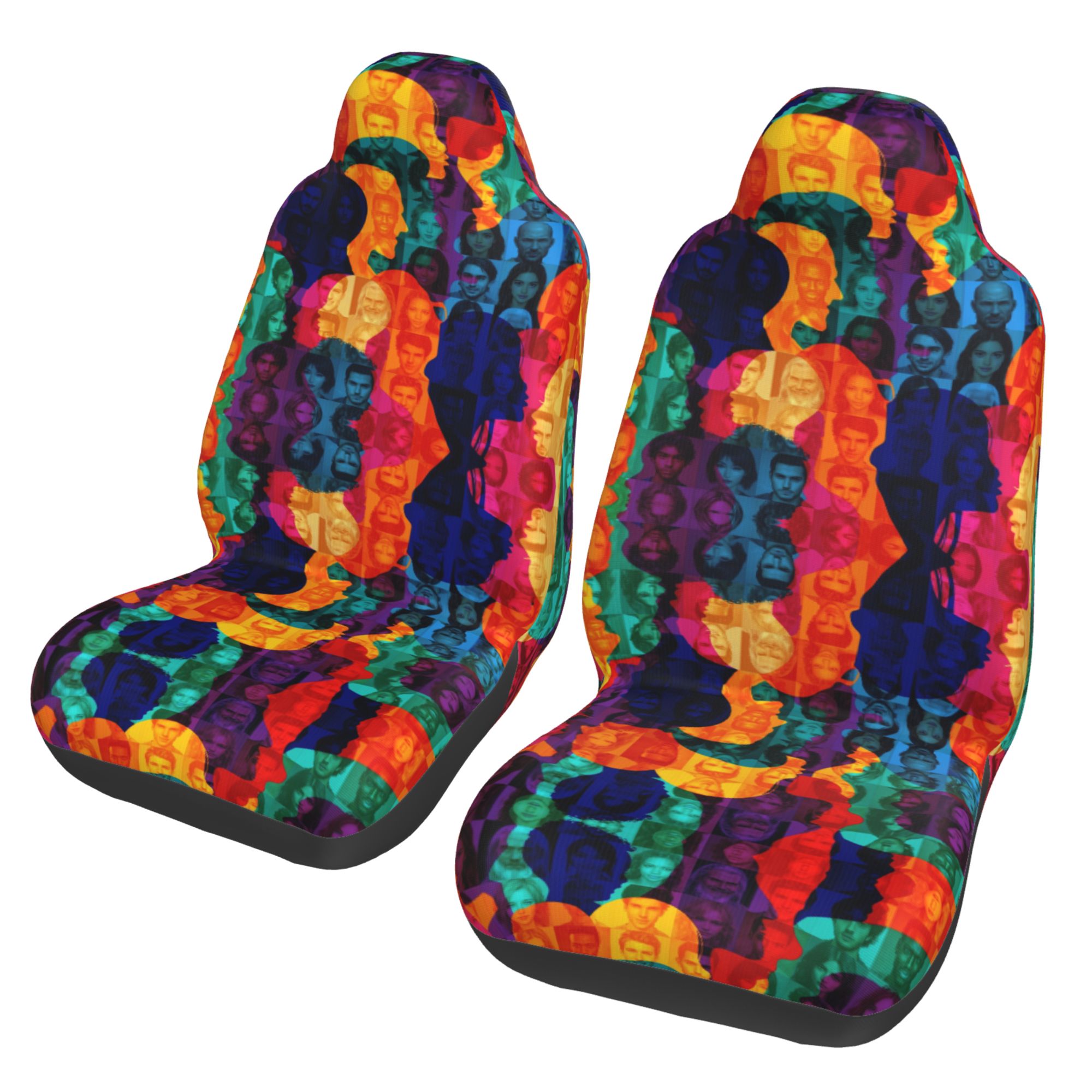 ZICANCN Car Seat Cover Diversity World Population Car Front Seat Covers Protectors ， Automotive Seat Covers for Cars Trucks Suv