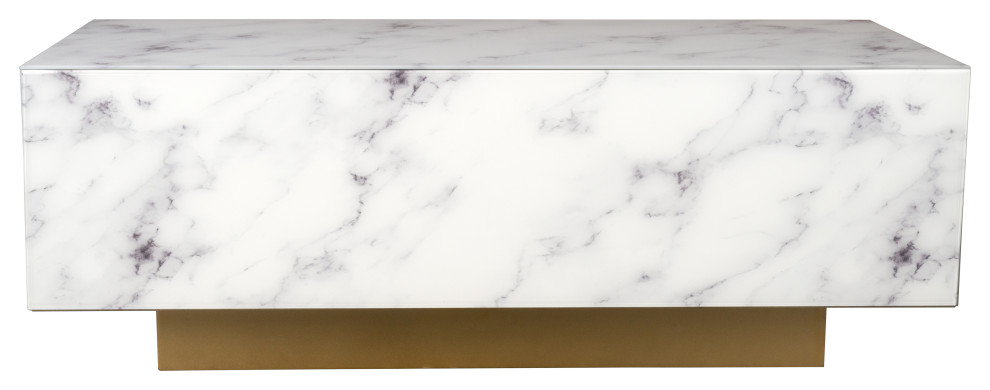 Lyla Marble Design Block Coffee Table   Contemporary   Coffee Tables   by Statements by J  Houzz