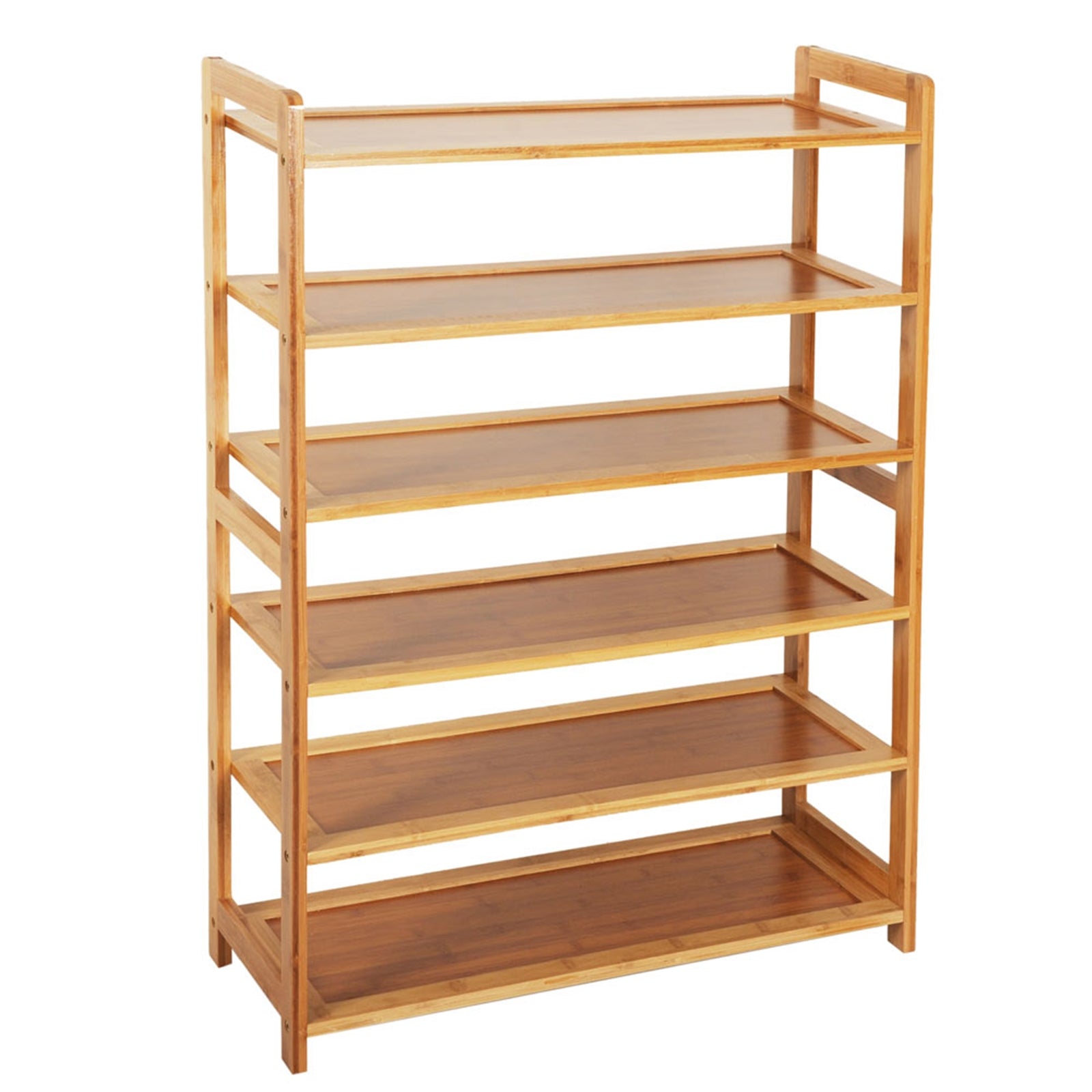 Haibist Bamboo 6 Tier Shoe Shelf Shoe Rack Storage Organizer for Bedroom Closet