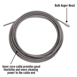 RIDGID 516 in. x 35 ft. C-13 All-Purpose Drain Cleaning Replacement Cable w Bulb Auger for K-40 K-45  K-50 Models 56792