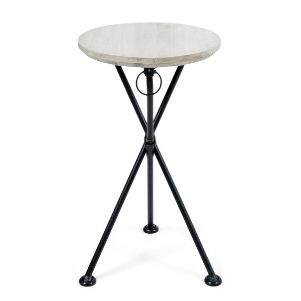 Los Feliz Outdoor Round Portable Foldable Acacia Wood Side Table by Christopher Knight Home