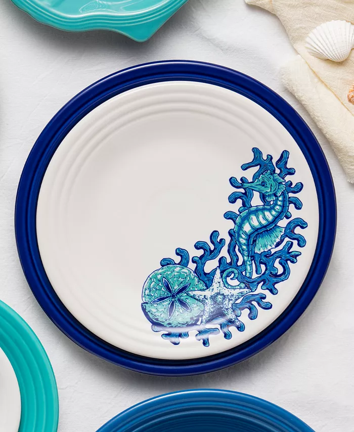 Fiesta Coastal Seahorse Luncheon Plate