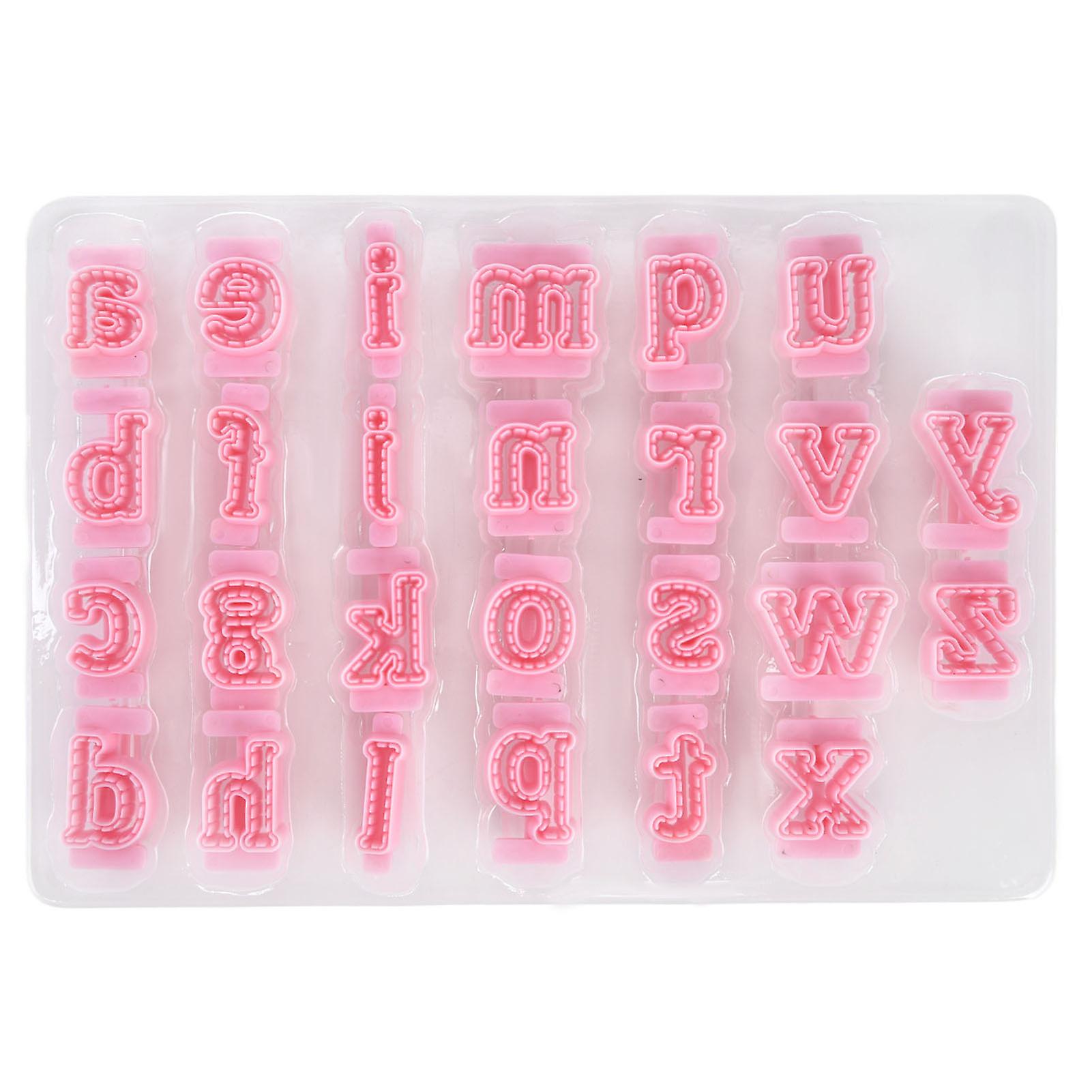 26pcs Fondant Cake Mold Soft Easy Demoulding Heat Resisting Number Cake Mold For Biscuits Chocolates Candieslowercase Letters