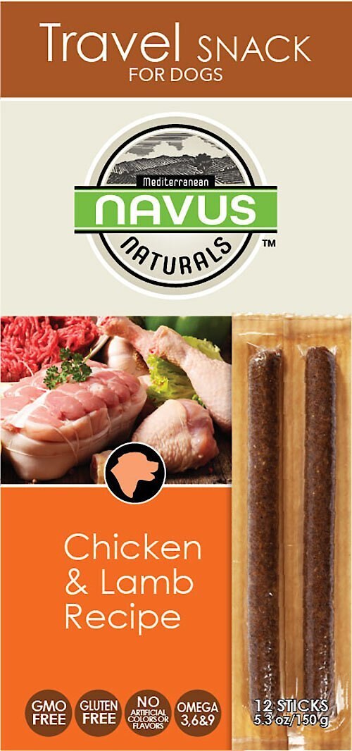 Navus Naturals Travel Snacks Chicken and Lamb Recipe Dog Treats， 5.3-oz bag