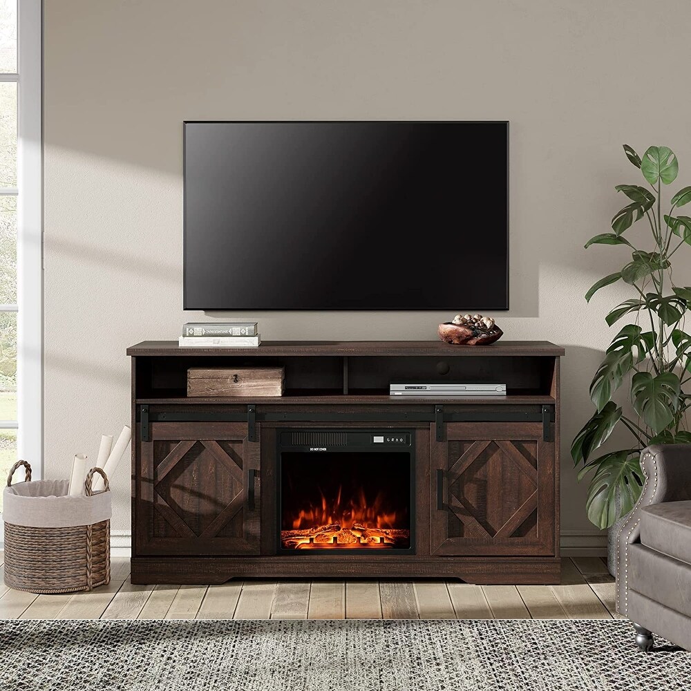 WAMPAT Electric Fireplace TV Stand for TVs Up to 65 Inch   59\