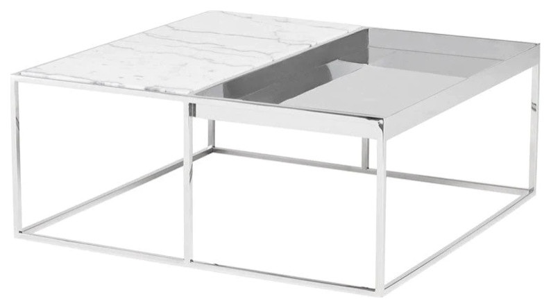 Cedric Silver Coffee Table   Contemporary   Coffee Tables   by Rustic Home Furniture Deco  Houzz