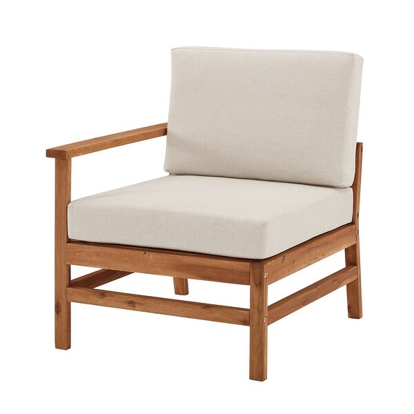 Middlebrook Solid Acacia Patio Love Seat and Ottoman