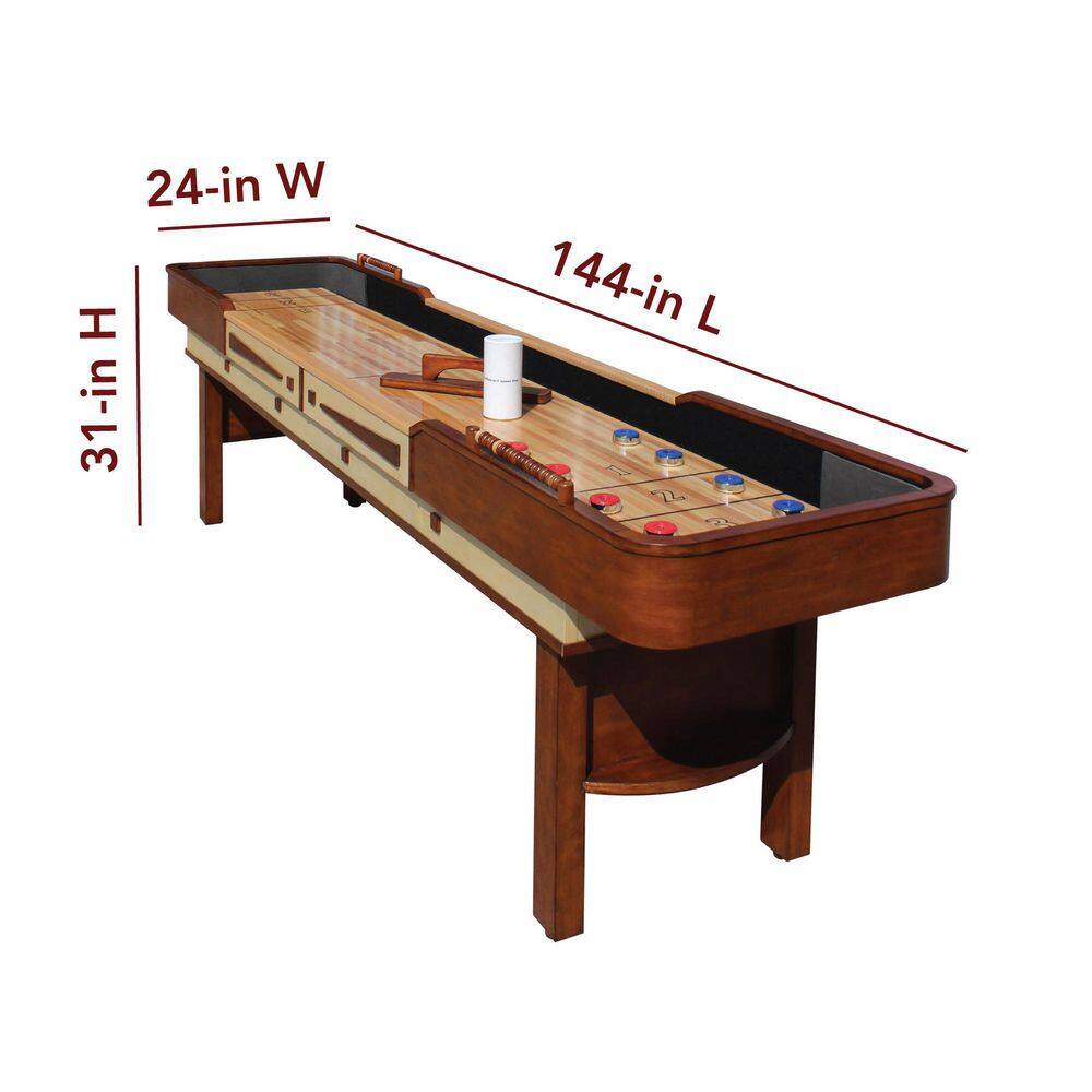 Hathaway Merlot 12 ft. Shuffleboard Table BG1312