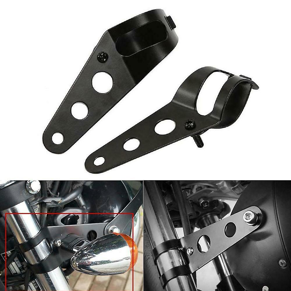 2pcs Universal Headlight Mount Motorcycle Headlamp Brackets Fork Ear For 3543mm/1.41.7in Tube