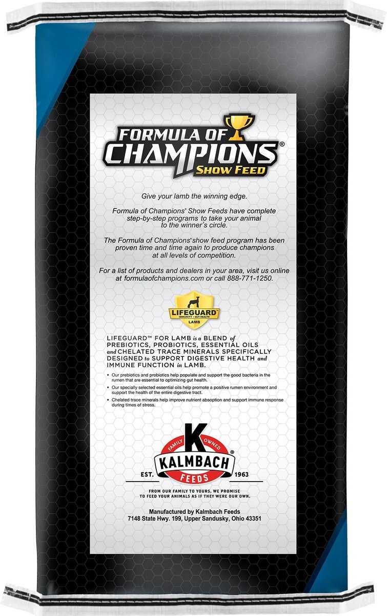 Formula of Champions X-Factor Show Lamb Feed， 50-lb bag