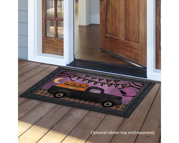 Briarwood Lane Halloween Truck Doormat Jack O x27 lanterns Indoor O