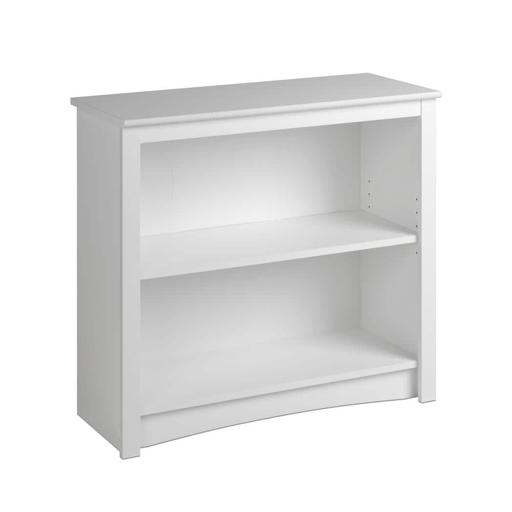 Prepac Home Office 31.5 in. W x 29 in. H x 13 in. D White 2-Shelf Standard Bookcase WDL-3229