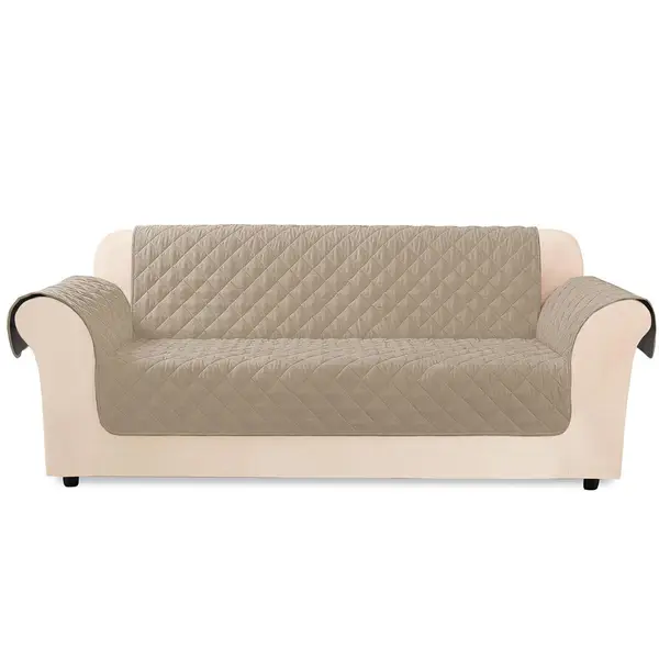 SureFit Taupe Nonslip Sofa Cover