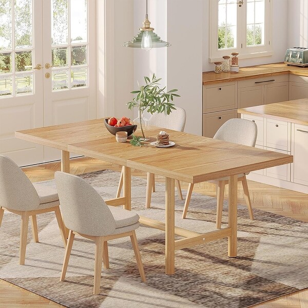 63 In Dining Table for 46 People，Wood Rectangular Dining Room Table