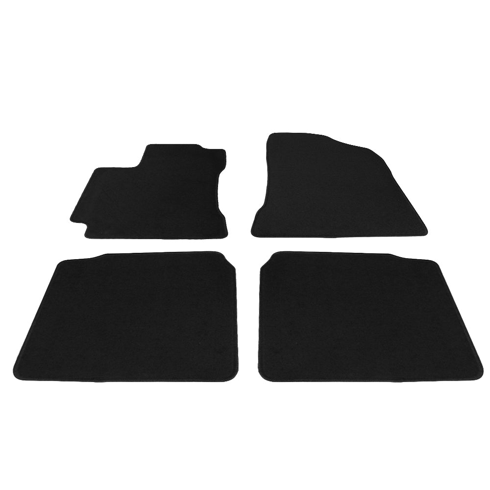 Ikon Motorsports Compatible with 2014-2019 Toyota Corolla OE Factory Style Black Nylon Carpet Car Floor Mats Front Rear 4pcs 2014 2015 2016 2017 2018 2019