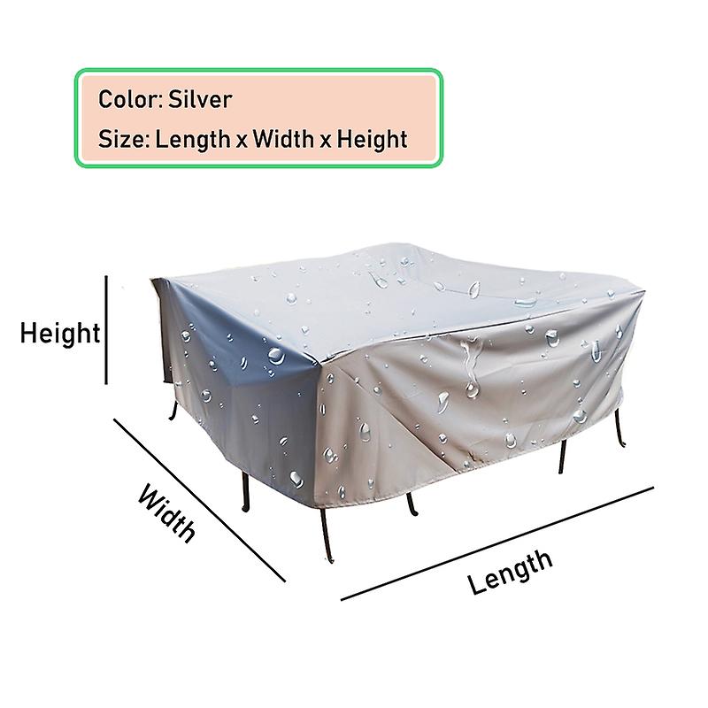 Born Pretty 90 Sizes Waterproof Outdoor Patio Garden Furniture Covers Rain Snow Chair Cover For Sofa Table Chair Dust Proof Gray Black