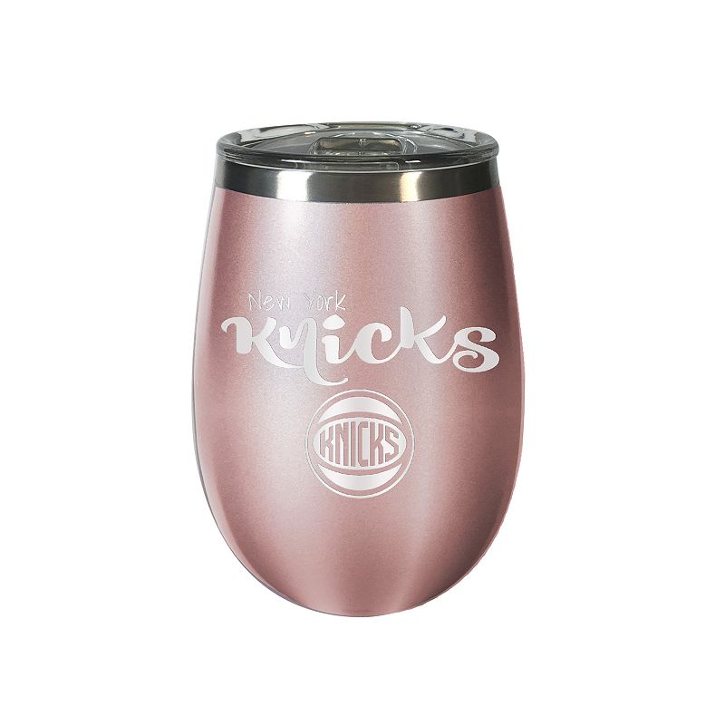 New York Knicks 12 oz. Rose Gold Wine Tumbler