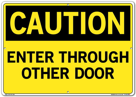 Vestil  SI C 11 E AL 040 sign caution 11 20.5x14.5...