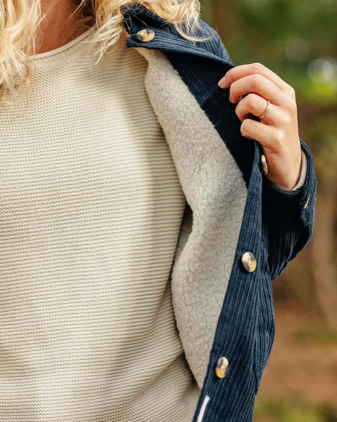 Flint Corduroy Overshirt - Deep Navy