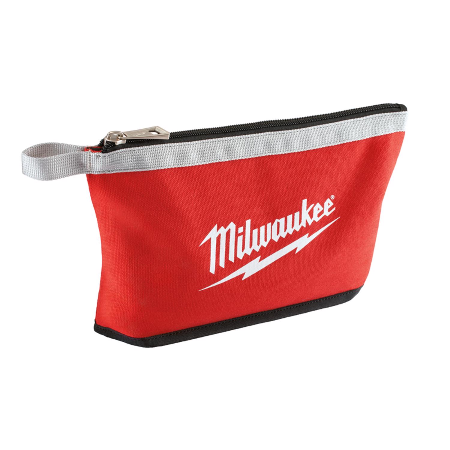 MW 0.75 in. W X 8 in. H Canvas Tool Pouch Red 3 pc