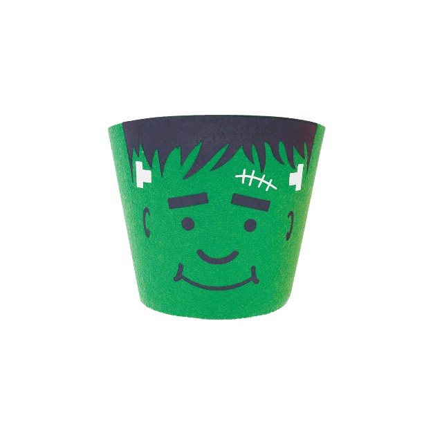 Gallerie Ii Frankenstein Felt Halloween Candy Large Bucket Decor