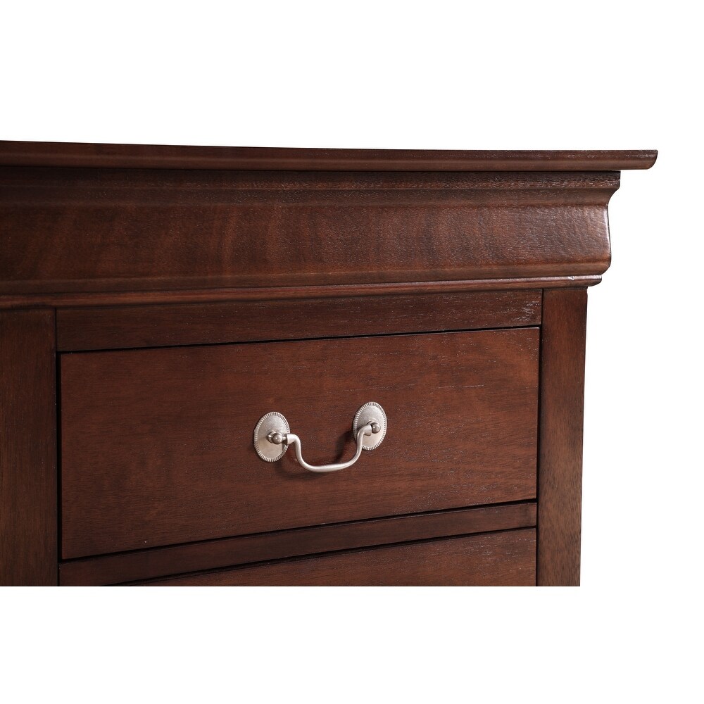 Louis Phillipe 2 drawer Wooden Nightstand