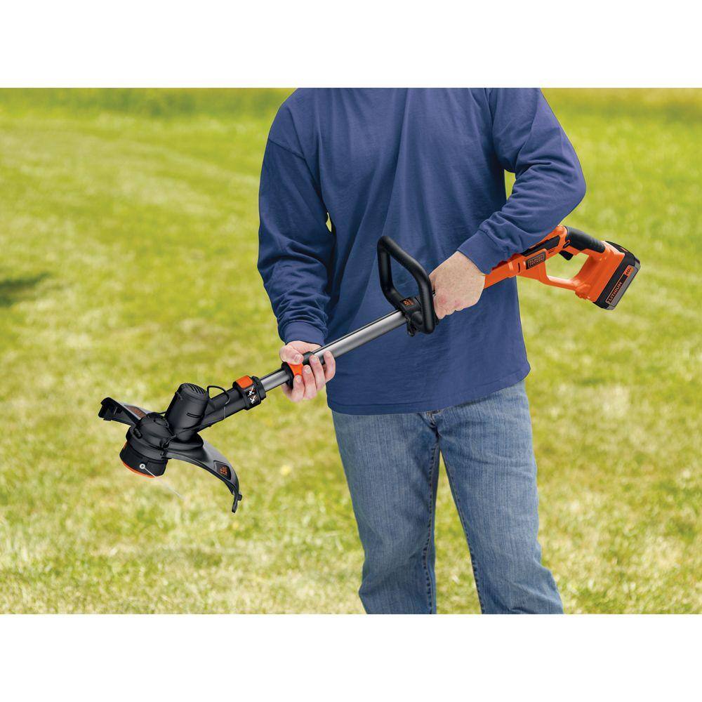 BLACK+DECKER 40V MAX Cordless Battery Powered 2-in-1 String Trimmer  Lawn Edger (Tool Only) LST136B