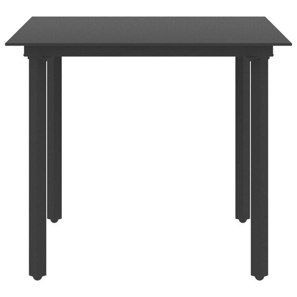 vidaXL Patio Dining Table Black 31.5