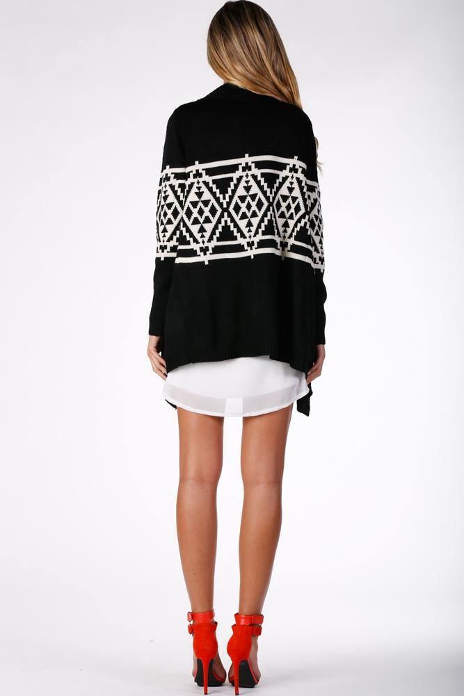 Oh Deer Cardigan Black