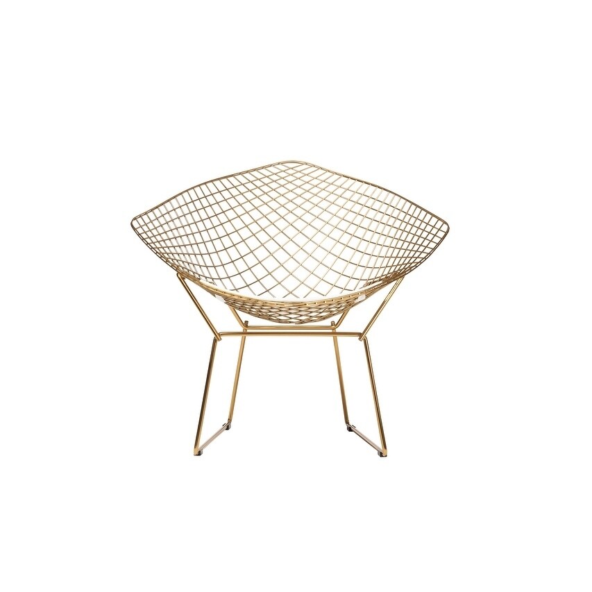 Bertoia Wire Diamond Chair in Champagne Gold