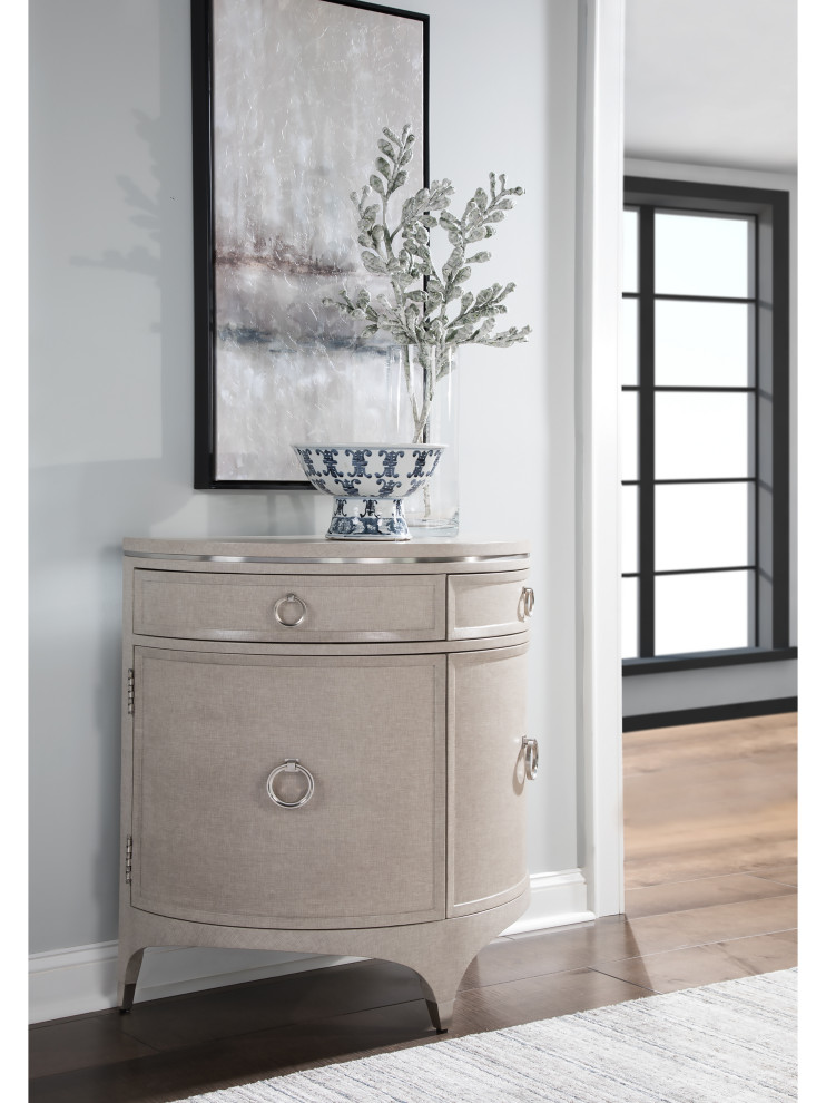 Zeitgeist Linen Demilune Chest   Transitional   Accent Chests And Cabinets   by HedgeApple  Houzz