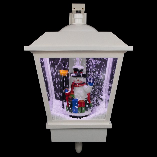 Lighted Musical Snowman Wall Mounted Snowing Christmas Street Lamp