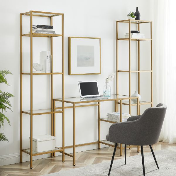 Aimee 3Pc Desk And Etagere Set