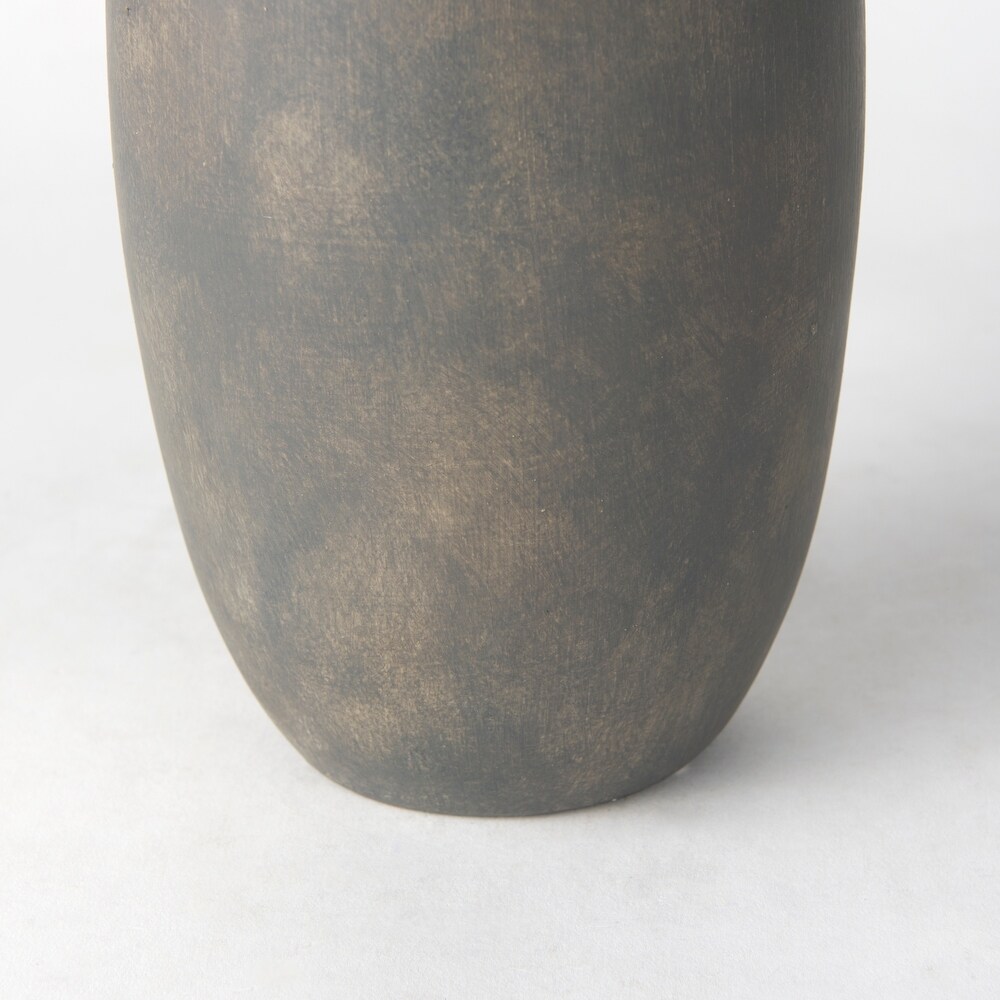 Kilian Brown And Gray Ceramic Double Ear Vase (17\