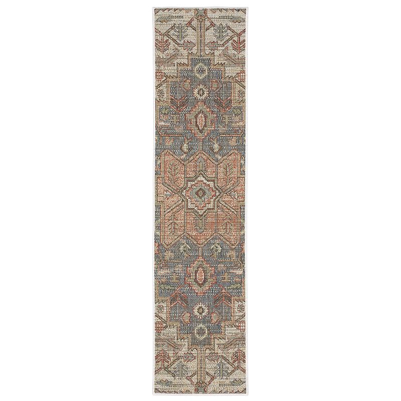 StyleHaven Calla Boho Tribal Blue Multi Indoor Outdoor Area Rug