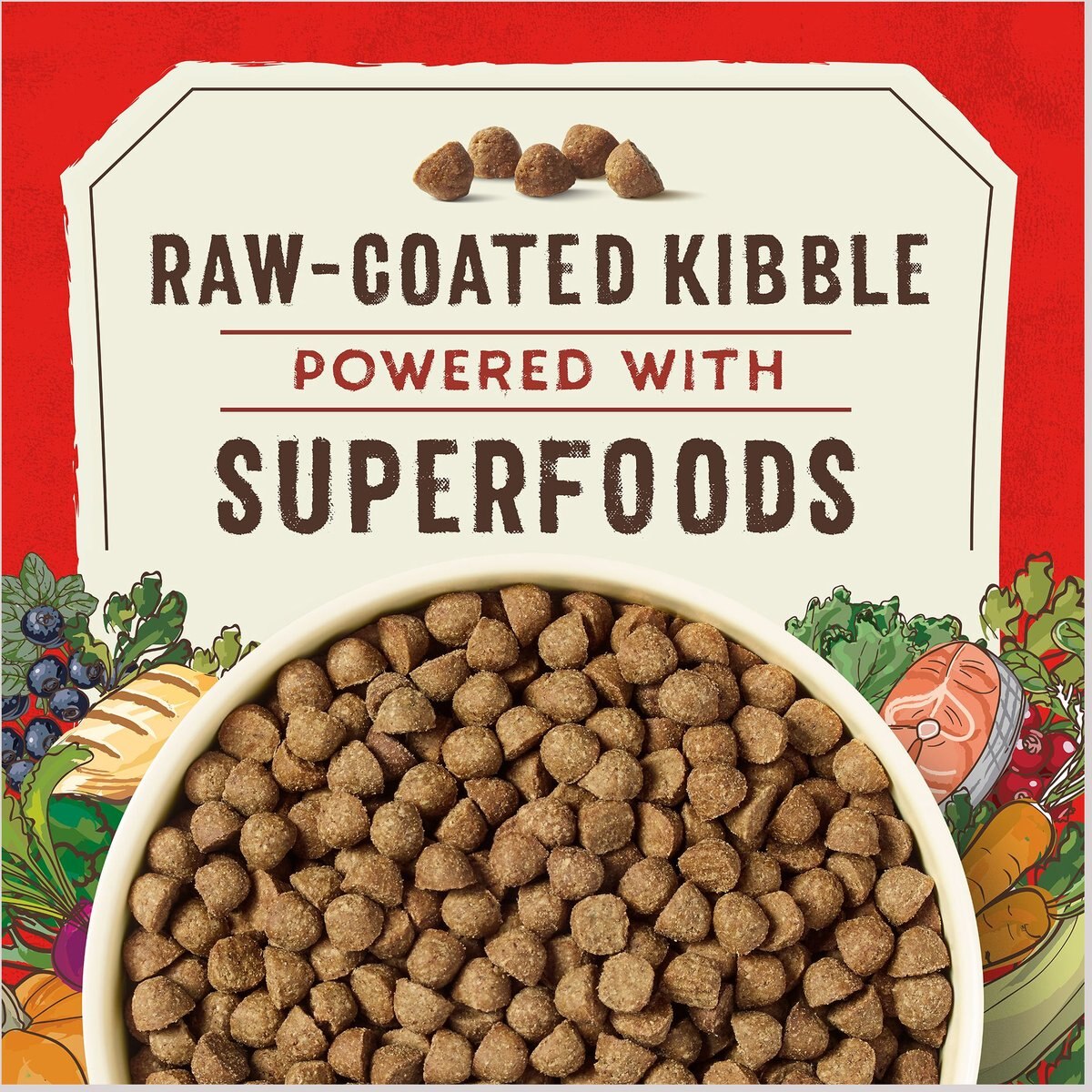 Stella and Chewy's SuperBlends Raw Coated Wholesome Grains Puppy Cage-Free Chicken and Wild-Caught Salmon Recipe with Superfoods Dry Dog Food